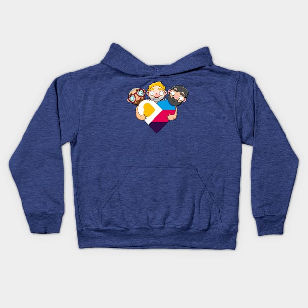 New Polyamory Flag Heart Kids Hoodie by LoveBurty